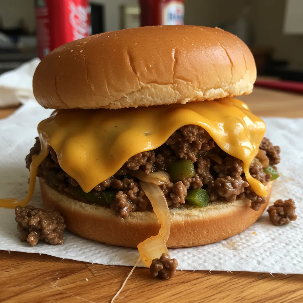 The Ultimate Philly Cheesesteak Sloppy Joes: Messy Comfort Food Perfection - secondary view
